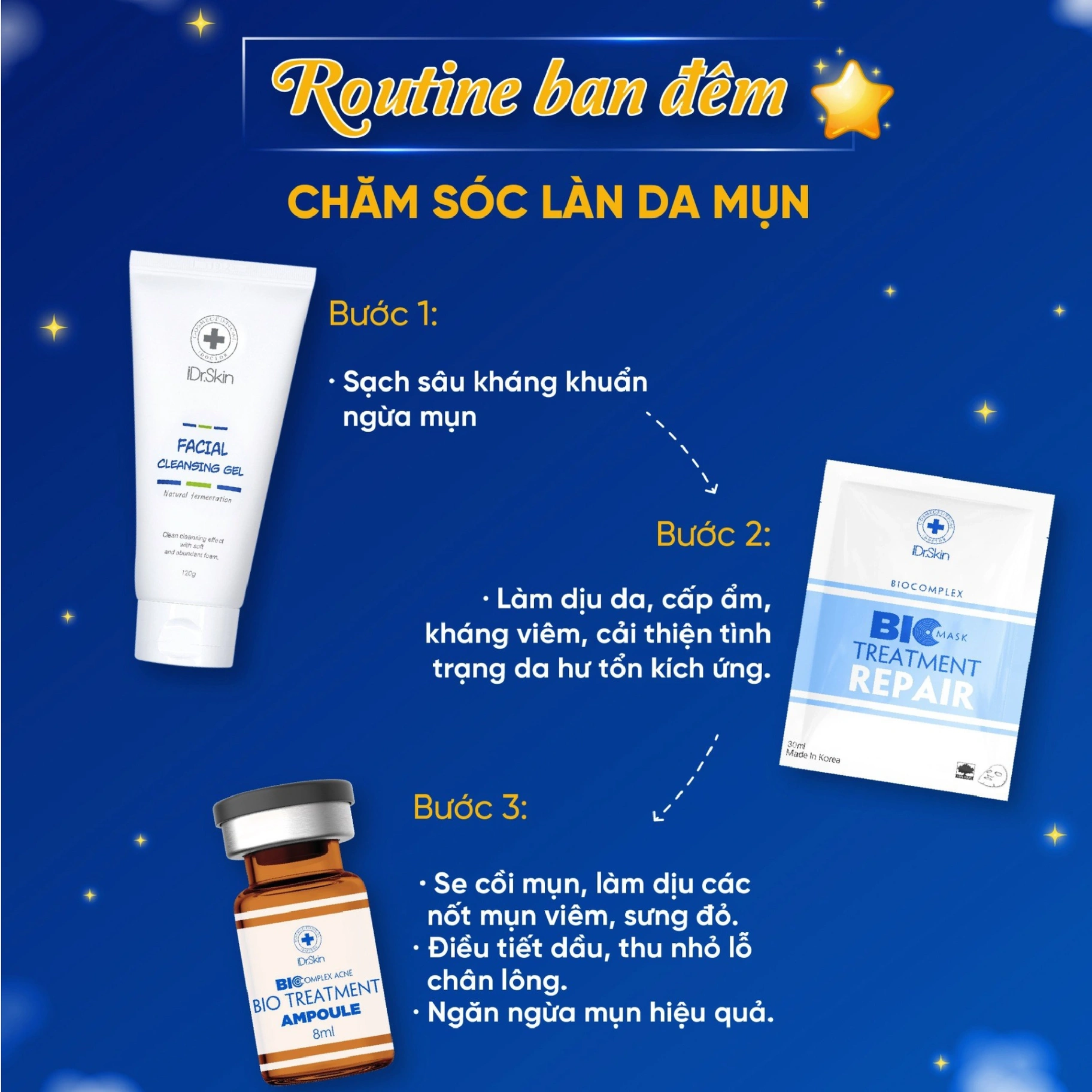 Tinh chất trị mụn BioComplex Acne Treatment Ampoule Idrskin