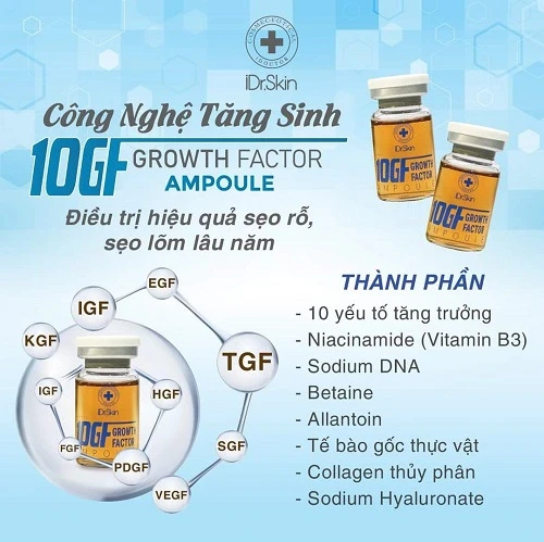 Tế bào gốc phục hồi da mỏng yếu 10GF Growth Factor Idrskin