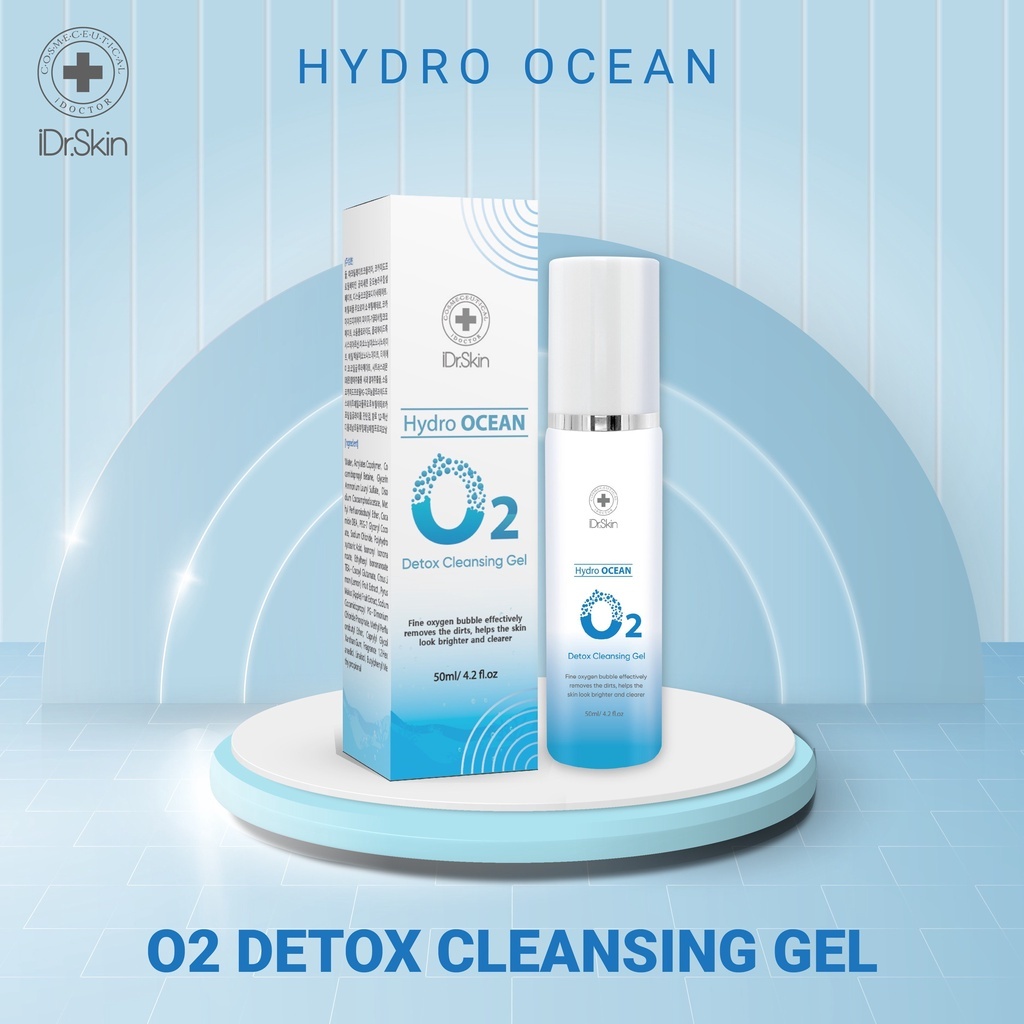 Sữa rửa mặt làm sạch sâu không lo mất ẩm O2 Detox Cleansing Gel Idrskin