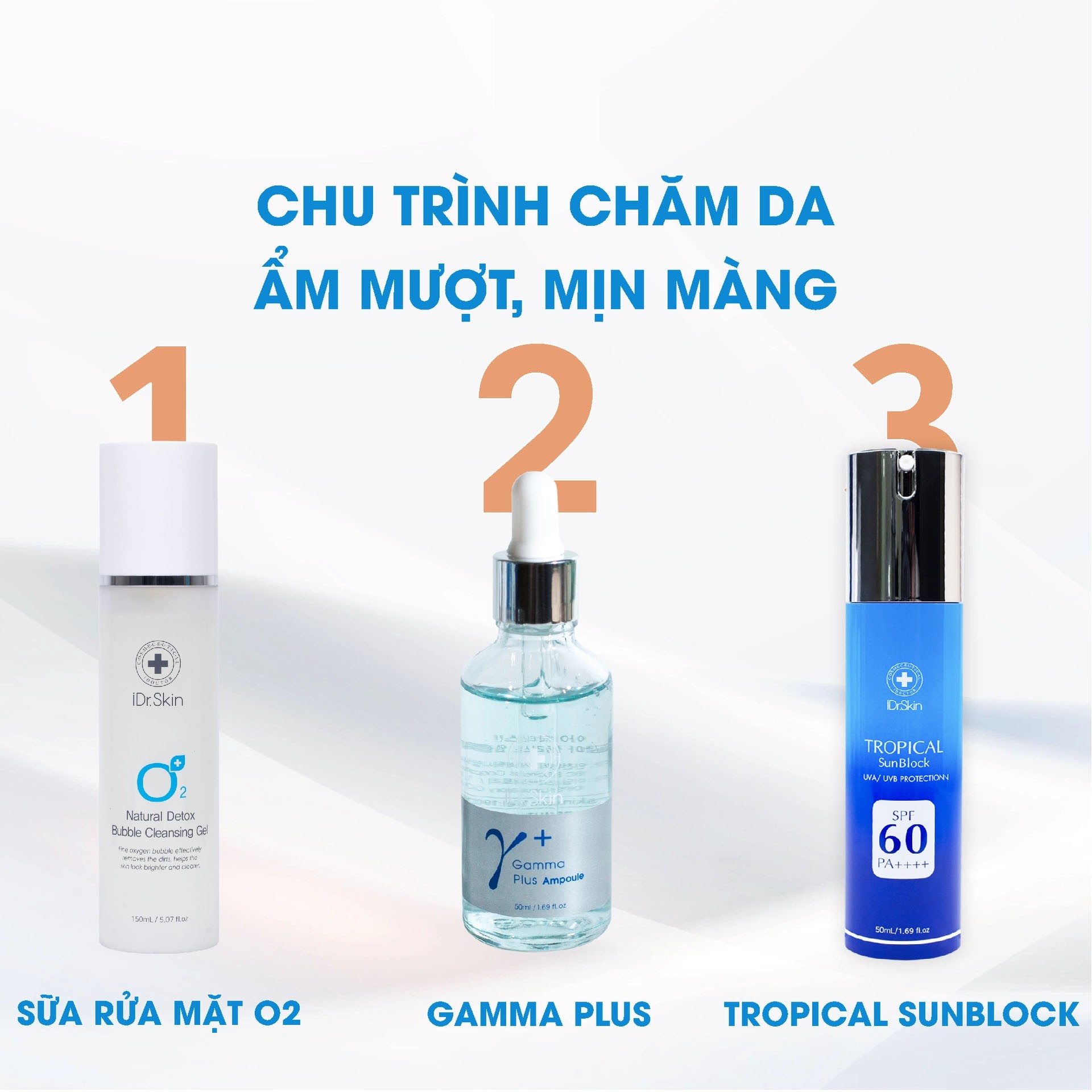 Sữa rửa mặt tự tạo bọt IDr. Skin O2 Natural Detox Bubble Cleansing Gel Idrskin