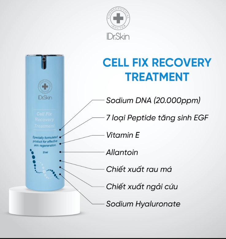 Kem tái tạo và phục hồi da Cell Fix Recovery Treatment Idrskin