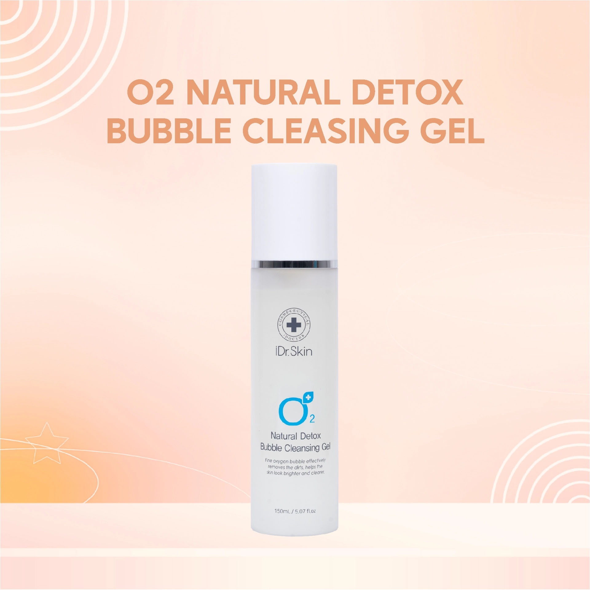 Sữa rửa mặt tự tạo bọt IDr. Skin O2 Natural Detox Bubble Cleansing Gel Idrskin