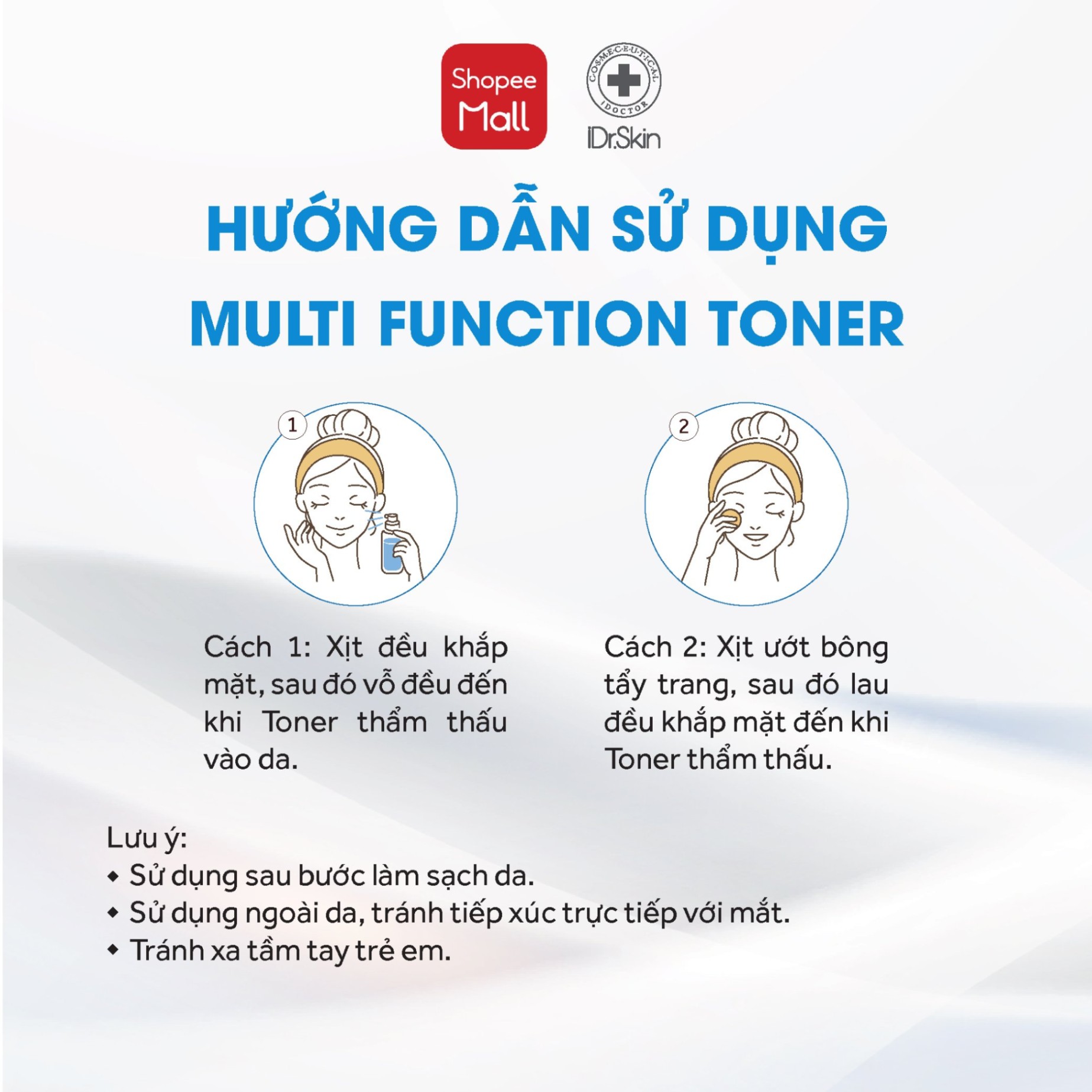 Toner cân bằng độ ẩm cho da Multi Function Toner Idrskin