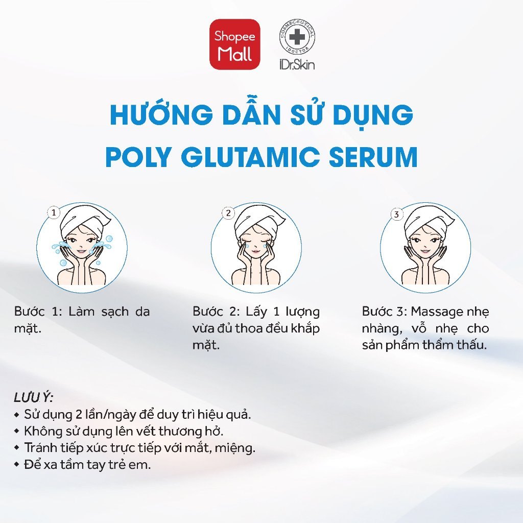 Serum cấp và khoá ẩm chuyên sâu Poly Glutamic Serum Idrskin