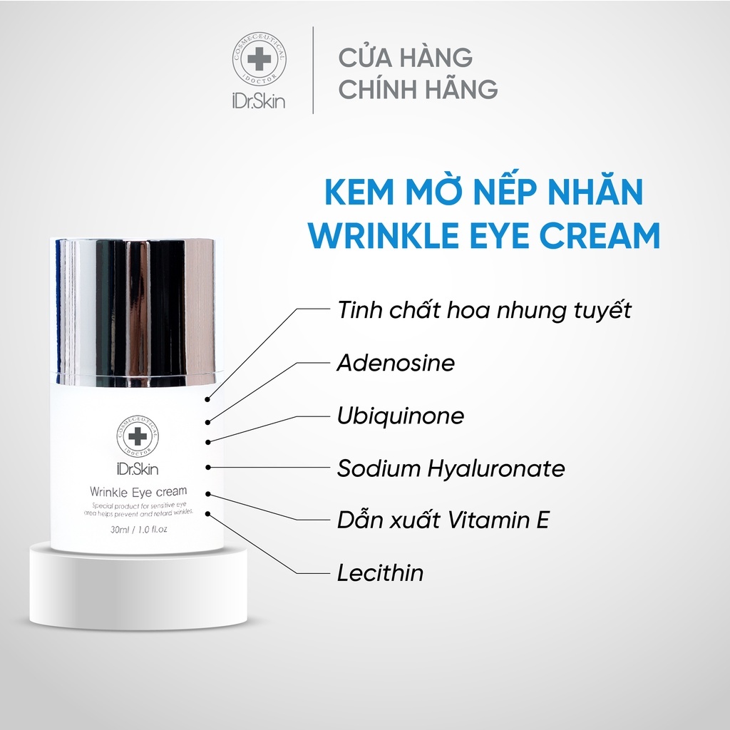 Kem mờ nếp nhăn phù hợp cho mọi làn da Wrinkle Eye Cream Idrskin