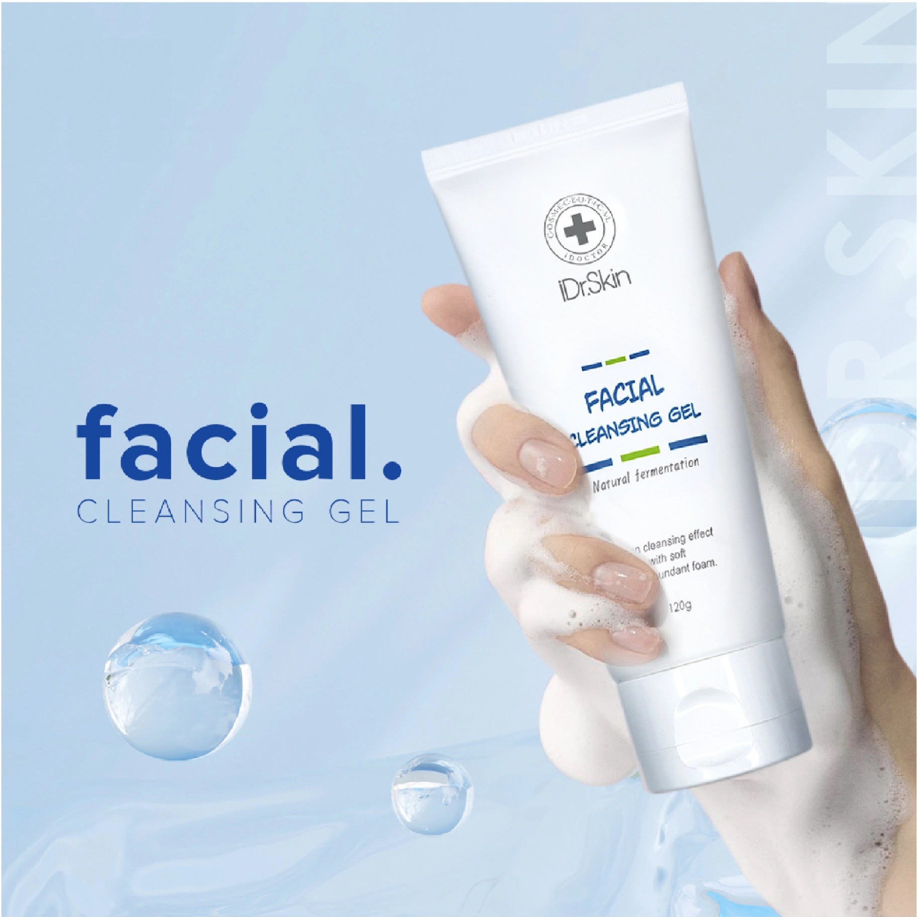 Sữa rửa mặt Facial Cleansing Idrskin cho da dầu mụn sạch sâu