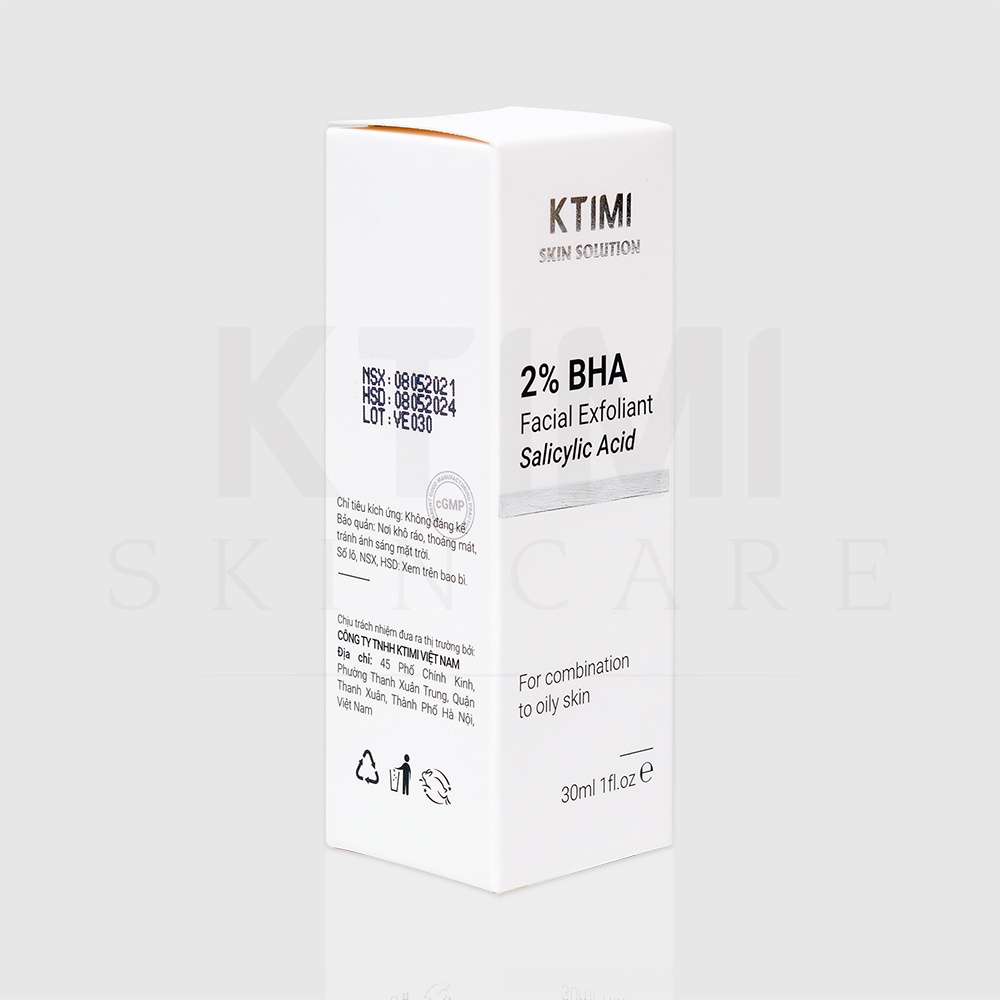 Serum tẩy tế bào chết KTIMI BHA 2% Facial Exfoliant Salicylic Acid