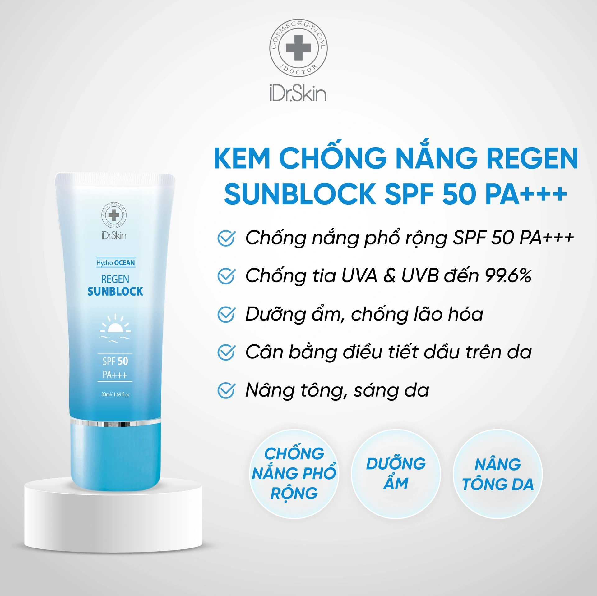 Bộ sản phẩm chăm sóc da toàn diện Hydro Ocean Collection Idrskin