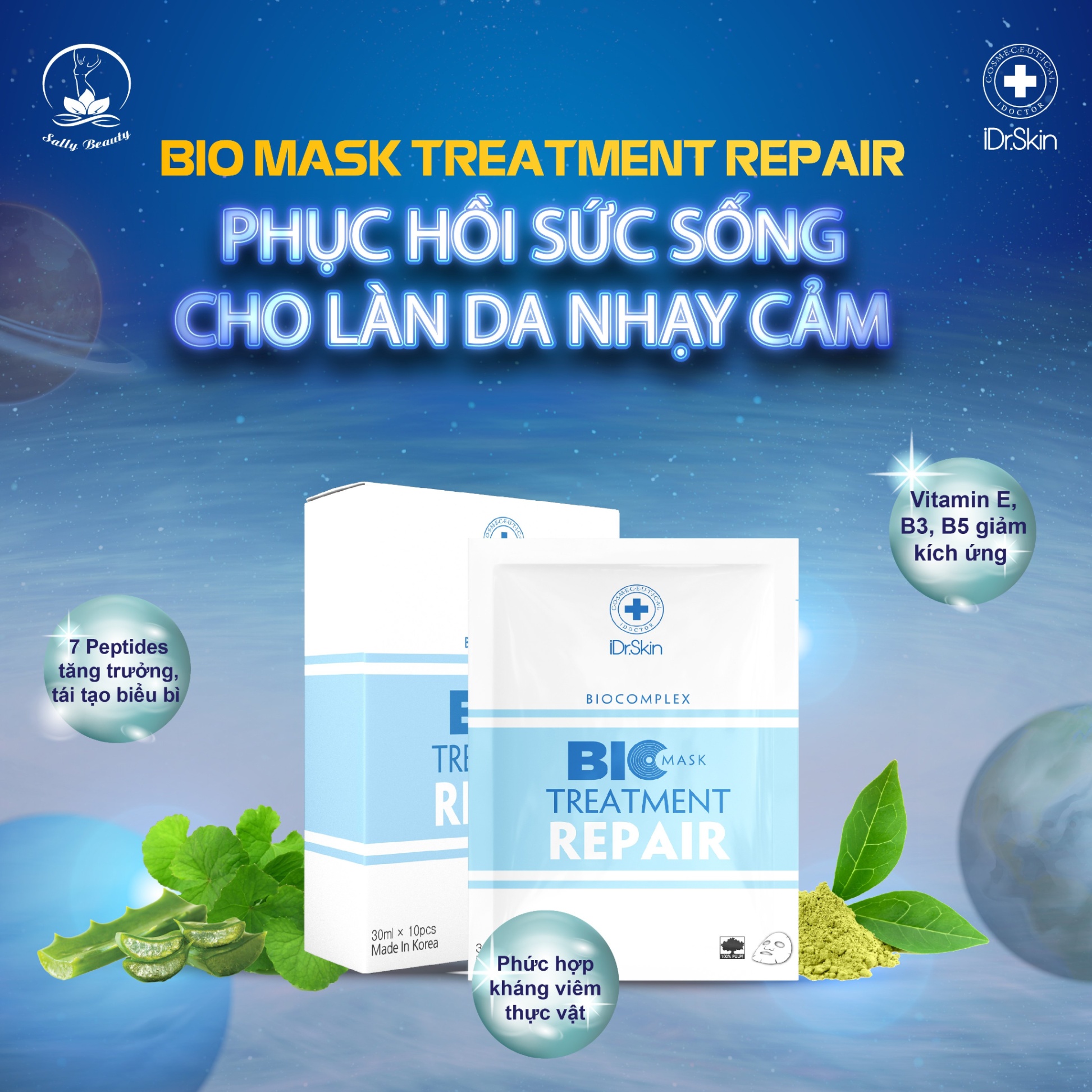 Mặt nạ Bio Mask Treatment Repair Mask Idrskin