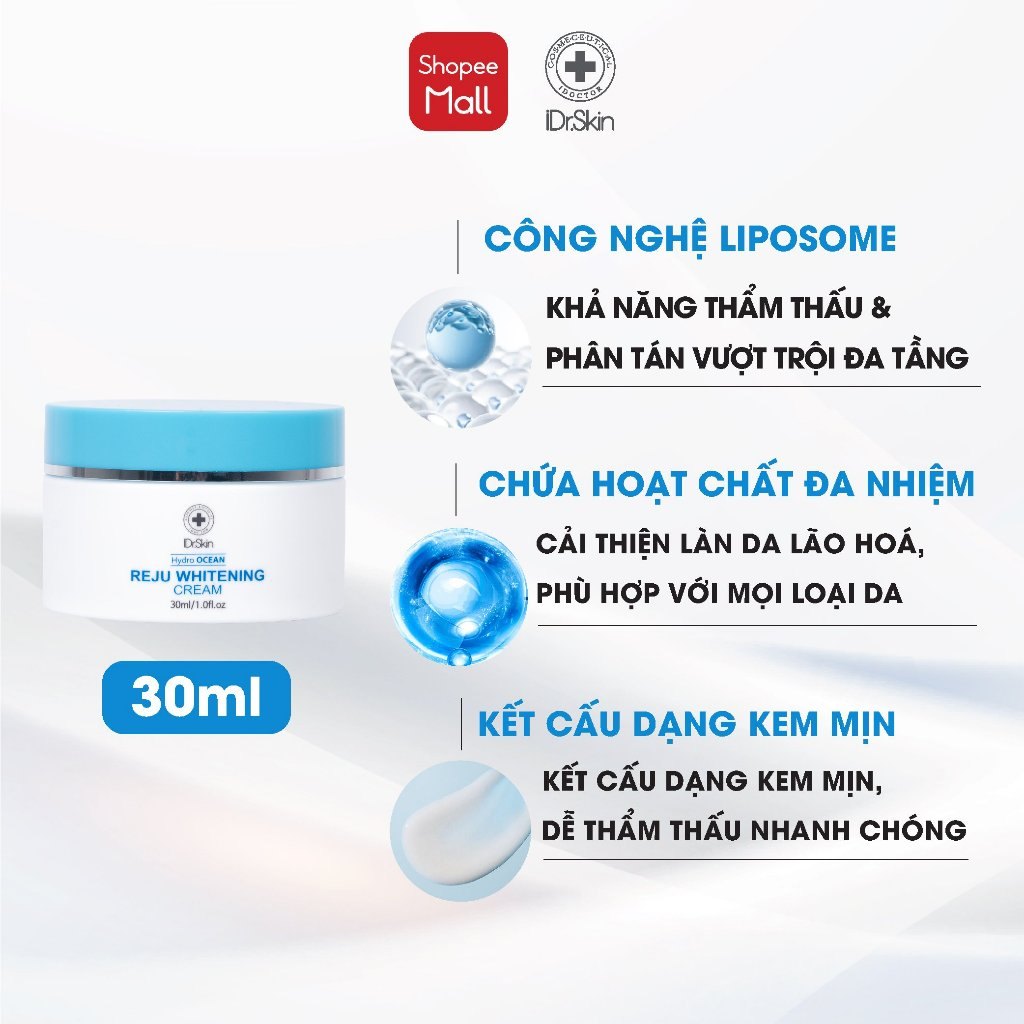 Kem dưỡng toàn diện đa tác động Reju Whitening Cream Idrskin