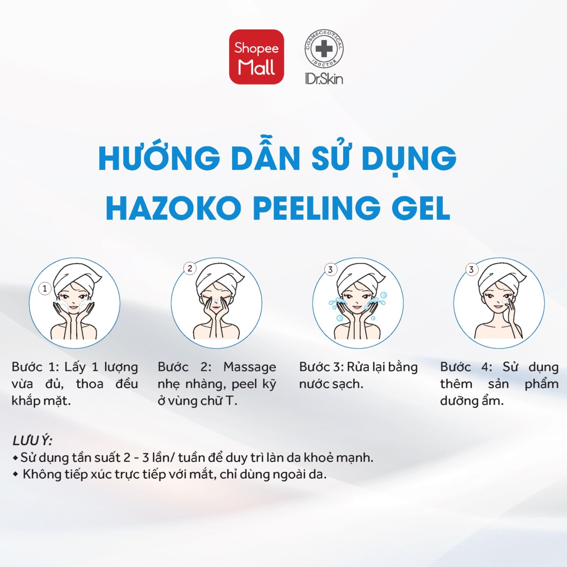 Gel tẩy tế bào chết từ tinh thể nước Hazoko Peeling Gel Idrskin