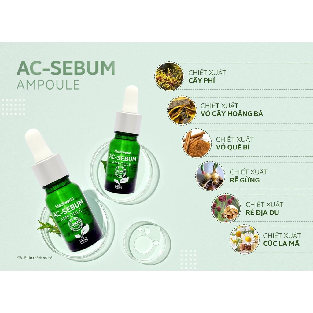 Serum hỗ trợ chăm sóc và ngăn ngừa mụn AC - Sebum Ampoule Mediworld