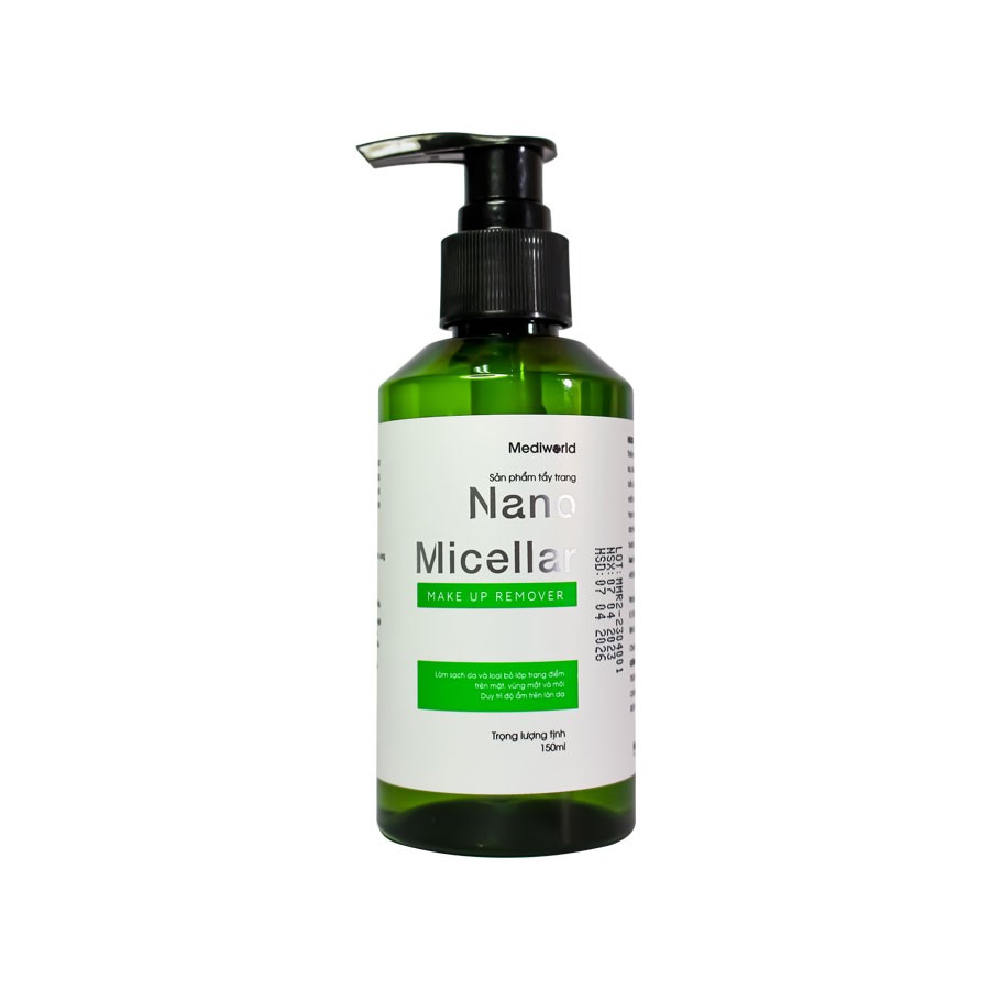 Nước tẩy trang làm sạch và duy trì độ ẩm làn da NANO MICELLAR MAKE UP REMOVER Mediworld