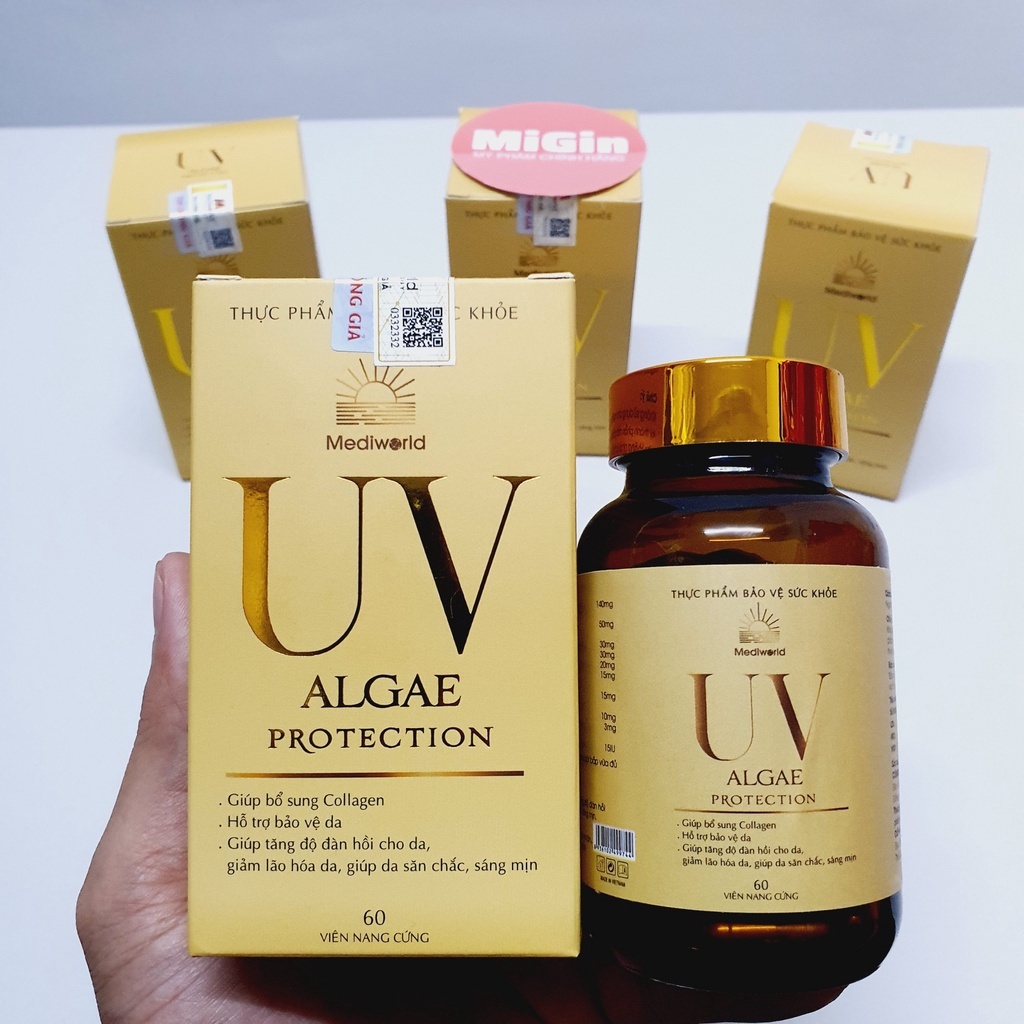 Viên uống bảo vệ da bổ sung collagen UV ALGAE PROTECTION Mediworld