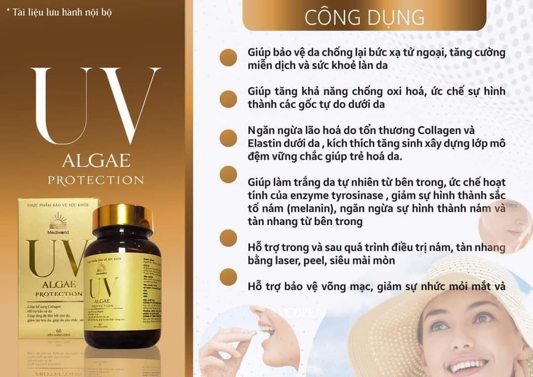 Viên uống bảo vệ da bổ sung collagen UV ALGAE PROTECTION Mediworld