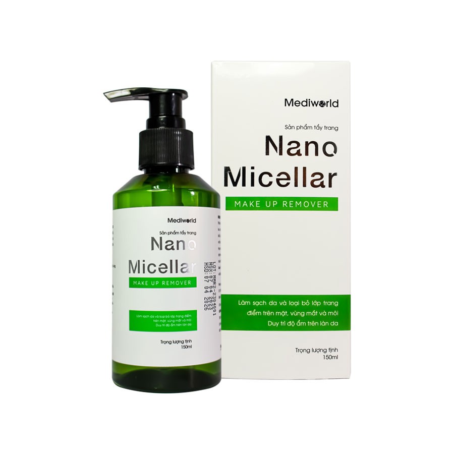 Nước tẩy trang làm sạch và duy trì độ ẩm làn da NANO MICELLAR MAKE UP REMOVER Mediworld