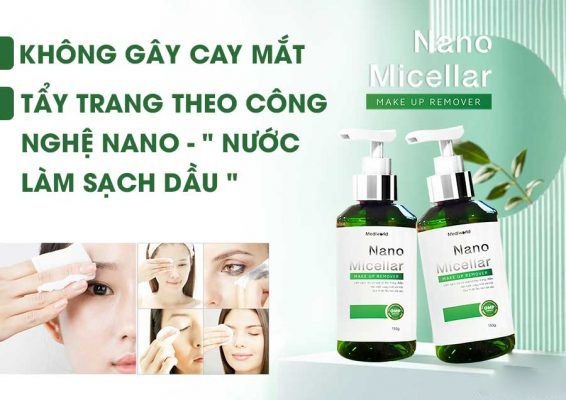 Nước tẩy trang làm sạch và duy trì độ ẩm làn da NANO MICELLAR MAKE UP REMOVER Mediworld