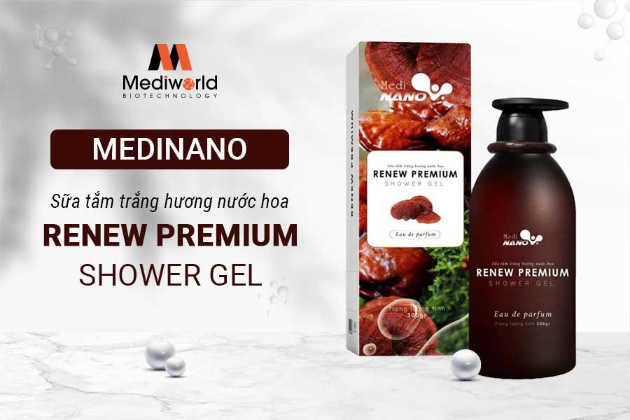 Gel tắm cao cấp dưỡng ẩm, mịn da, trắng sáng da Renew Premium Shower Gel Mediworld