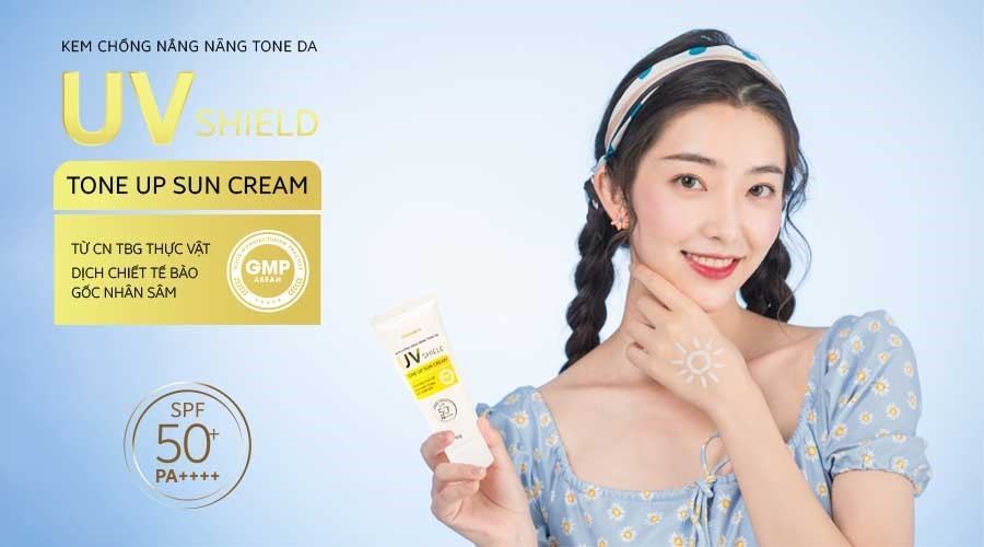 Kem chống nắng Make Up UV SHIELD TONE UP SUN CREAM Mediworld