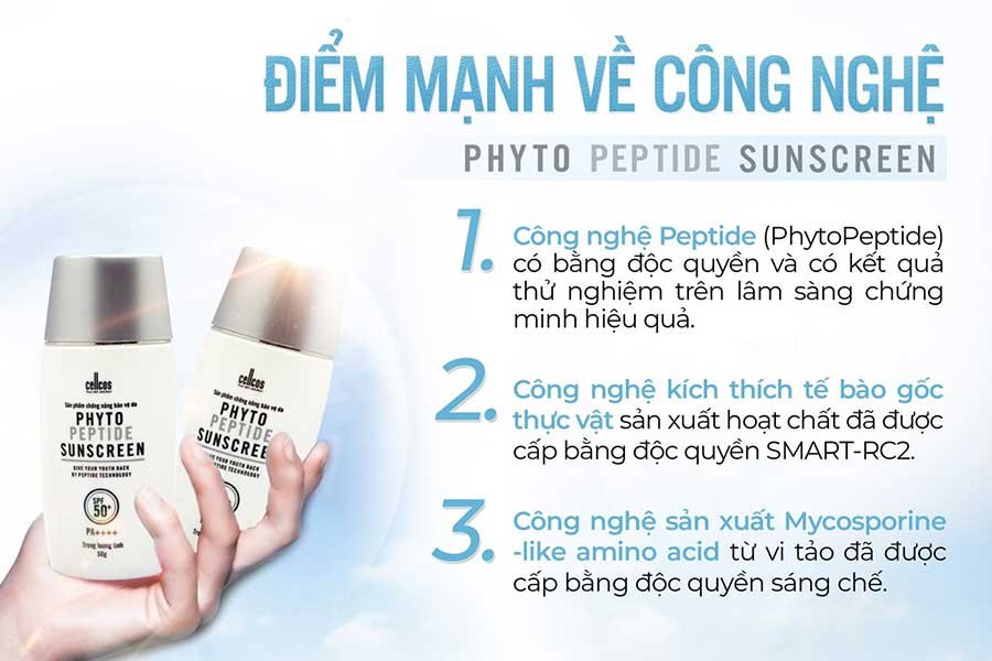 Kem chống nắng peptite cho da sau xâm lấn, chống ánh sáng xanh Phyto Peptide Sunscreen Mediworld