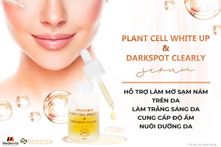 Tinh chất hỗ trợ trắng da mờ nám, tàn nhang Plant Cell White Up & Darkspot Clearly Mediworld