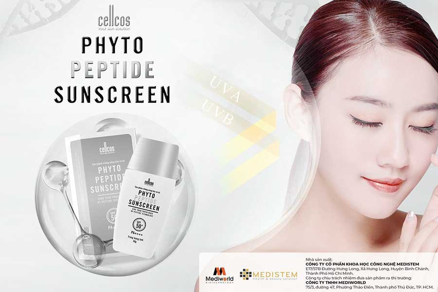 Kem chống nắng peptite cho da sau xâm lấn, chống ánh sáng xanh Phyto Peptide Sunscreen Mediworld