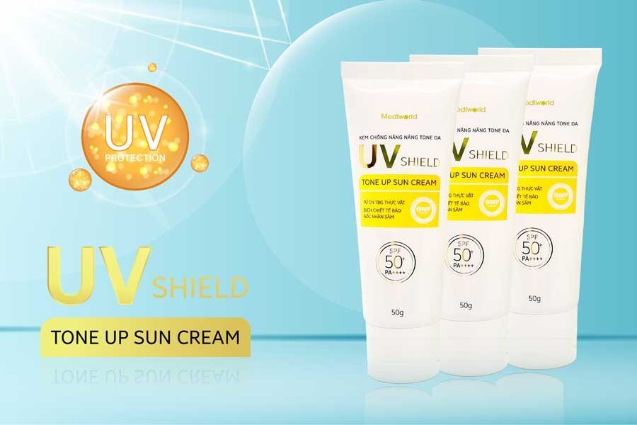 Kem chống nắng Make Up UV SHIELD TONE UP SUN CREAM Mediworld