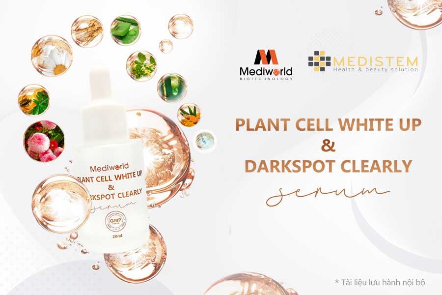 Tinh chất hỗ trợ trắng da mờ nám, tàn nhang Plant Cell White Up & Darkspot Clearly Mediworld