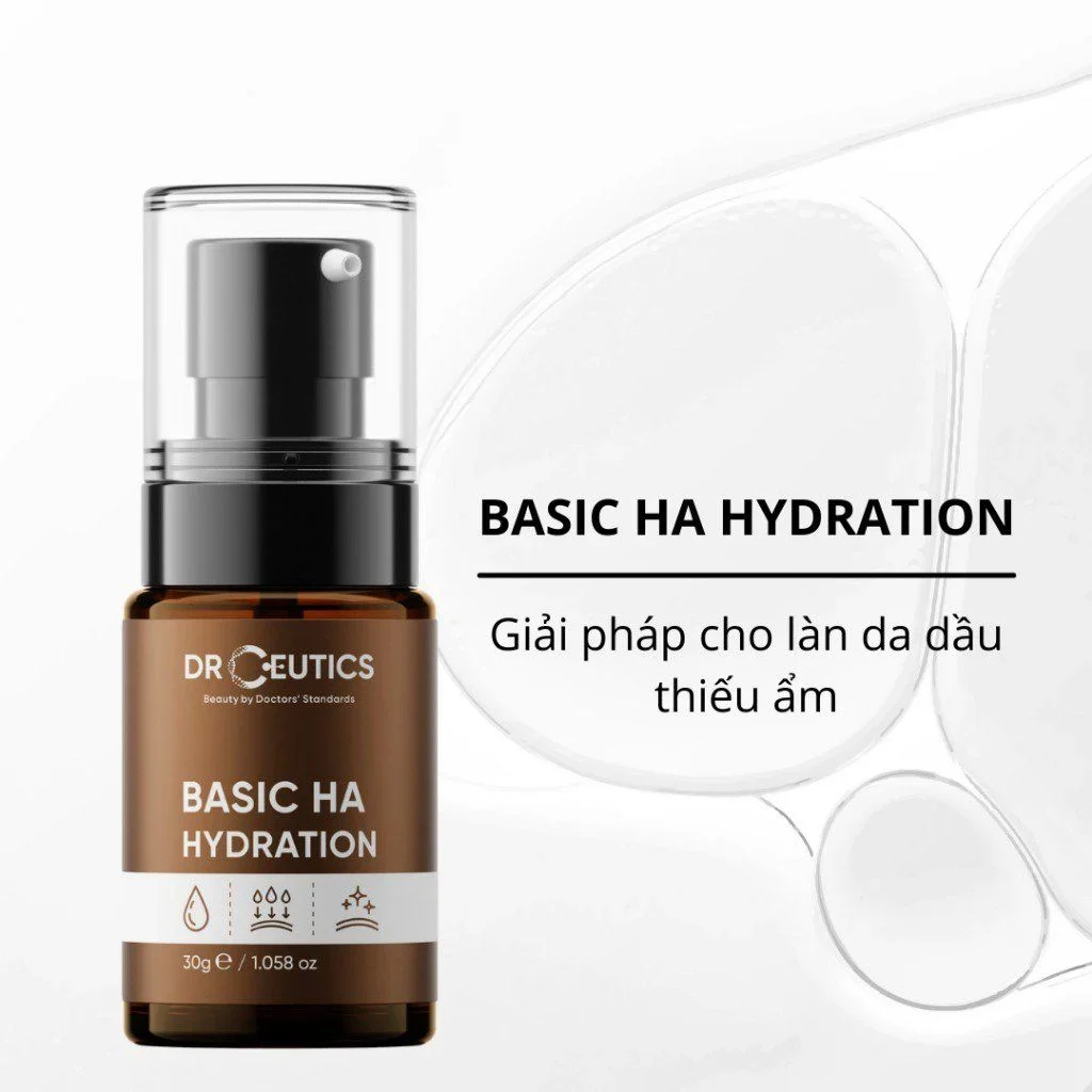 Serum cấp ẩm cho da dầu mụn DrCeutics Basic B5 Hydration 30g