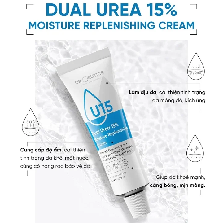 Kem cấp ẩm căng mịn DrCeutics Dual Urea 15% Moisture Replenishing Cream 35g