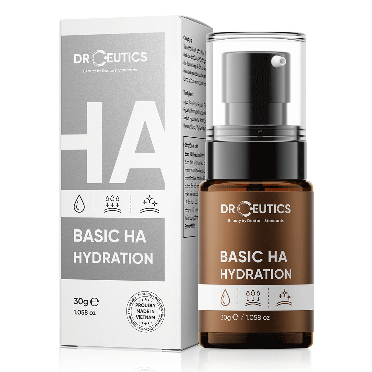 Serum cấp ẩm nuôi dưỡng da Drceutics Basic HA Hydration 30g