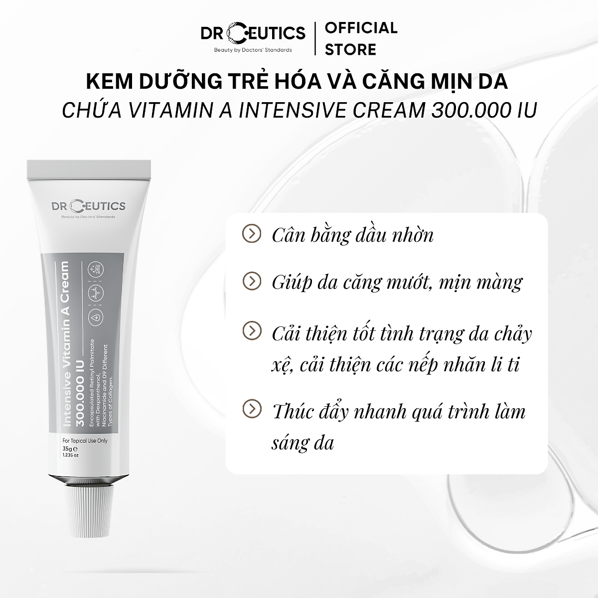 Kem dưỡng DrCeutics Intensive Vitamin A Cream 300.000 IU 35g