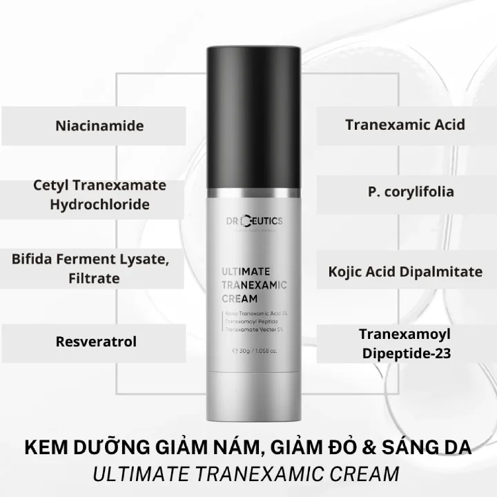 Kem dưỡng sáng da DrCeutics Ultimate Tranexamic Cream 30g