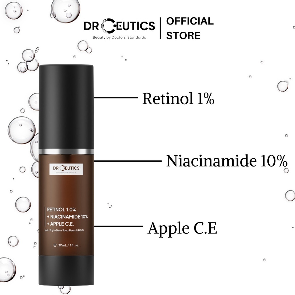 Kem chống lão hóa DrCeutics Retinol 1% + Niacinamide 10% + Apple C.E 30ml