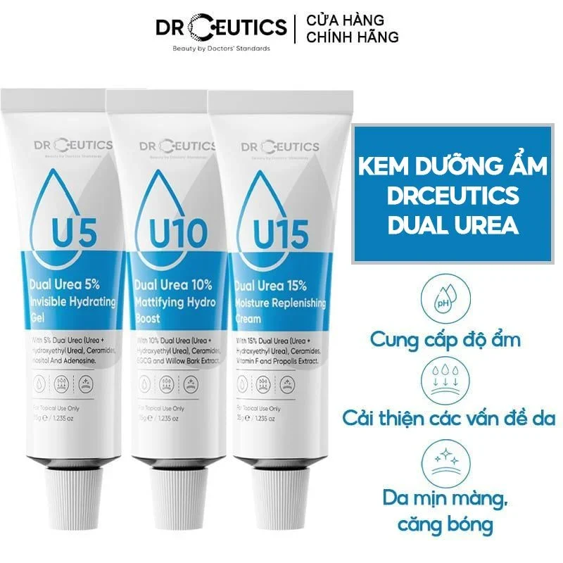 Kem cấp ẩm căng mịn DrCeutics Dual Urea 15% Moisture Replenishing Cream 35g