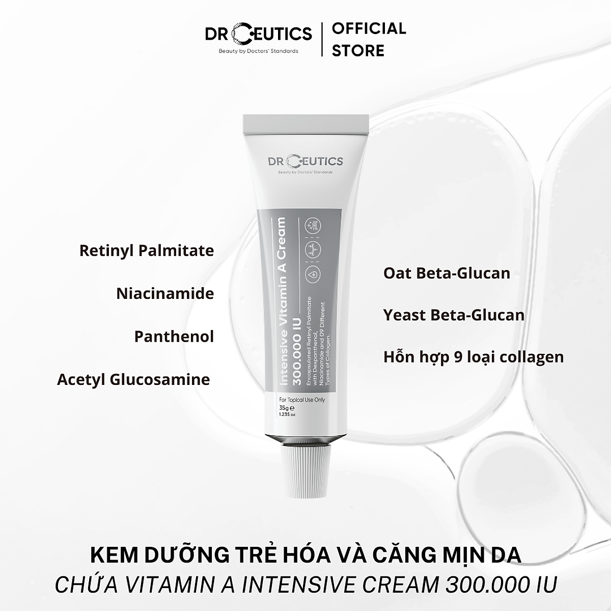 Kem dưỡng DrCeutics Intensive Vitamin A Cream 300.000 IU 35g