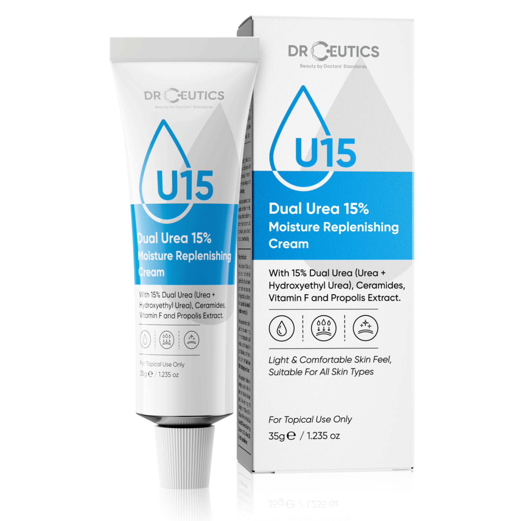 Kem cấp ẩm căng mịn DrCeutics Dual Urea 15% Moisture Replenishing Cream 35g