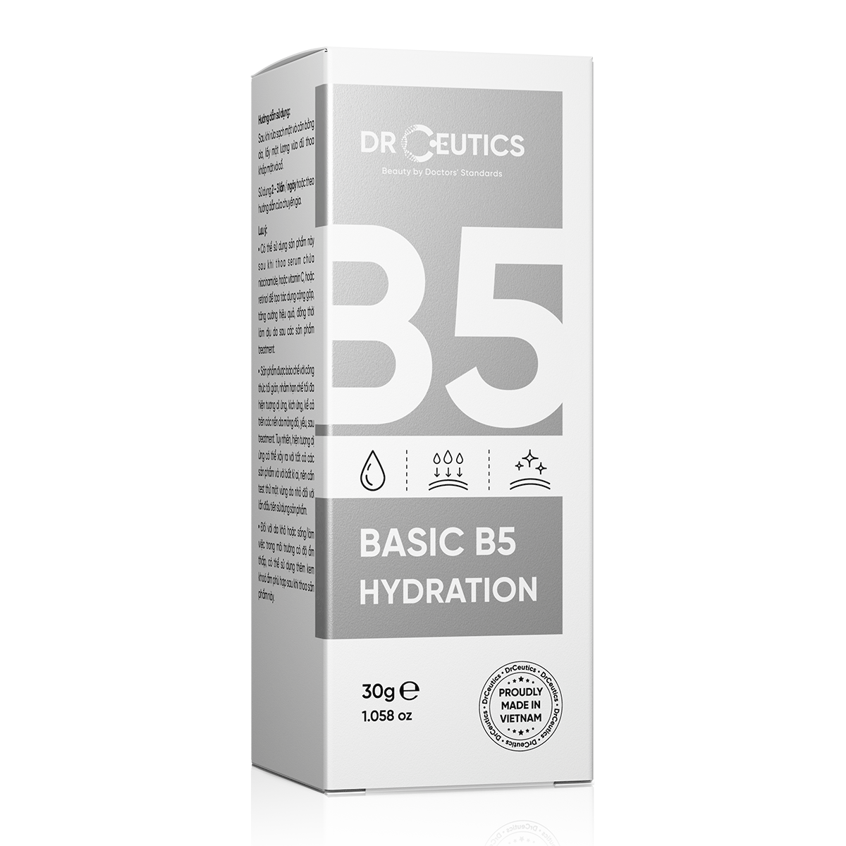 Serum cấp ẩm cho da dầu mụn DrCeutics Basic B5 Hydration 30g