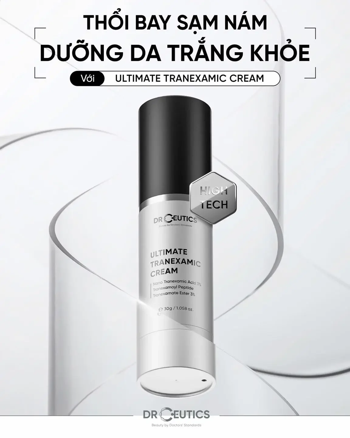 Kem dưỡng sáng da DrCeutics Ultimate Tranexamic Cream 30g