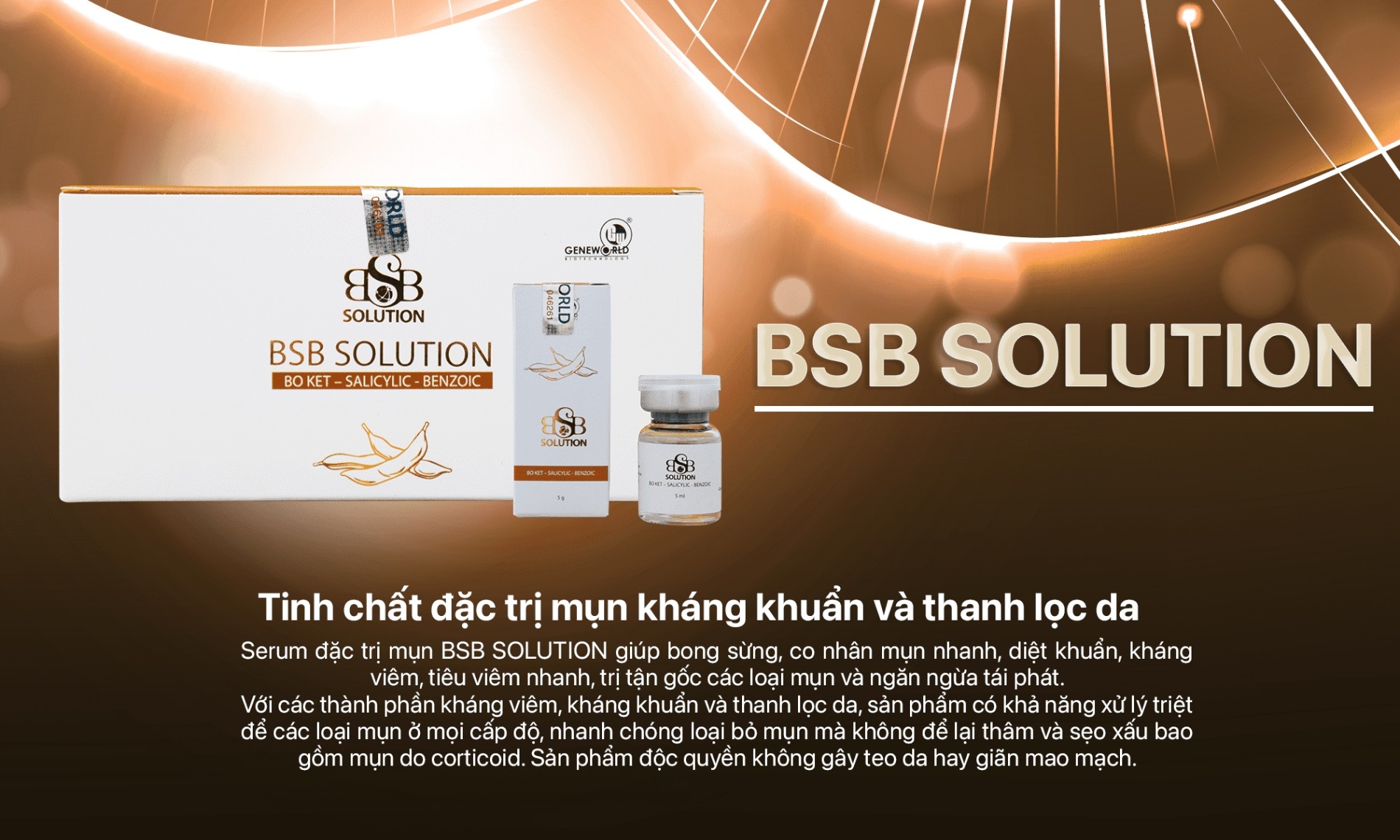 Tinh chất chấm xẹp mụn Geneworld BSB SOLUTION