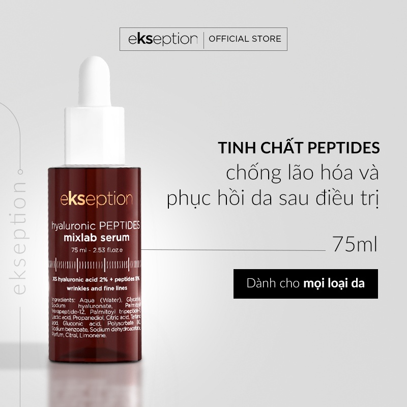 Tinh chất phục hồi chống lão hóa da Ekseption Hyaluronic PEPTIDES mixlab serum