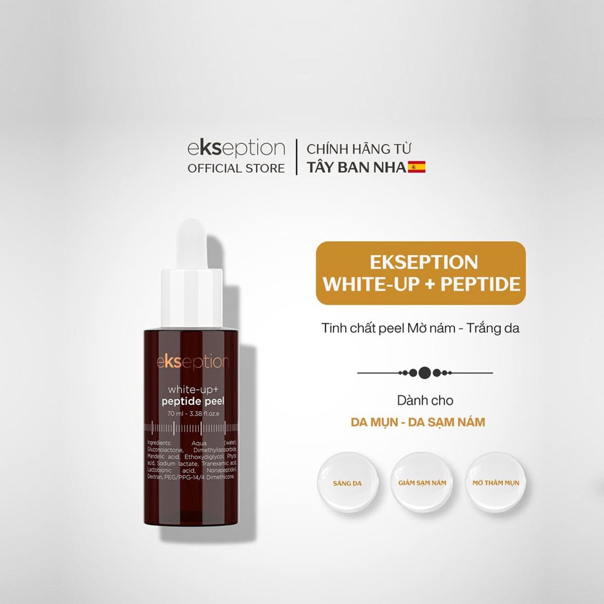 Tinh chất sáng da Ekseption White Up Peptide Peel