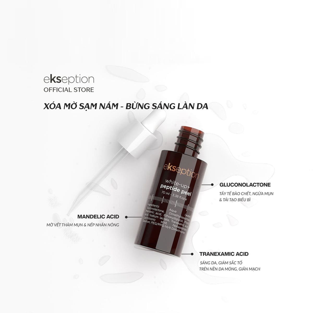 Tinh chất sáng da Ekseption White Up Peptide Peel