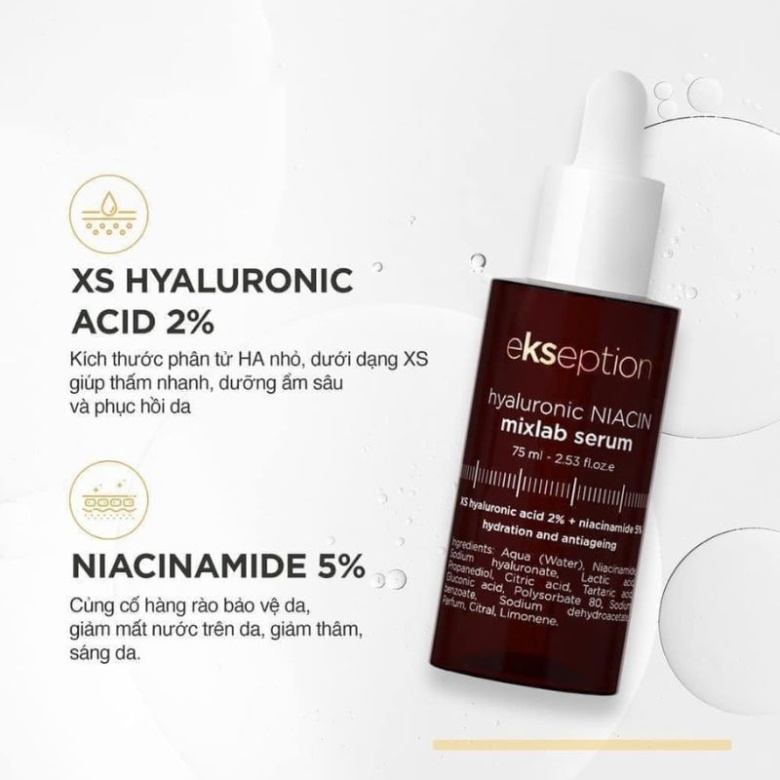 Tinh chất ngừa mụn Ekseption hyaluronic NIACIN Mixlab Serum