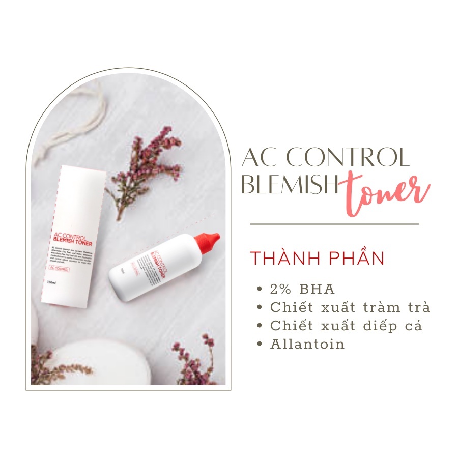 Nước cân bằng da dành cho da mụn GoodnDoc AC Control Blemish Toner 150ml