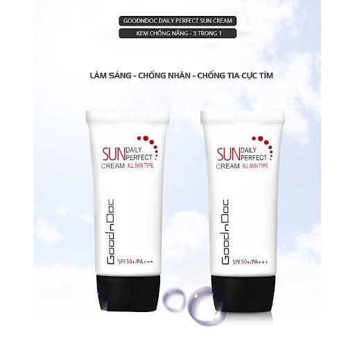 Kem chống nắng GoodnDoc Daily Sun Perfect Cream SPF 50/PA +++ 50ml