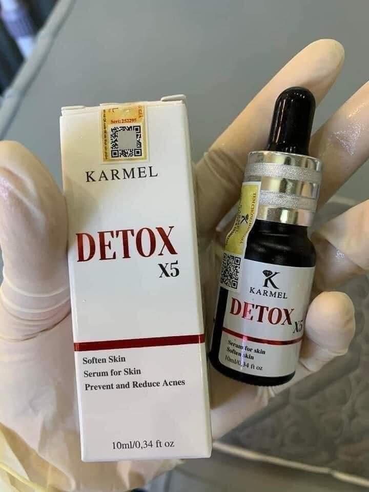 Serum xoá mụn mờ thâm nám kiềm dầu Serum Detox X5 Karmel