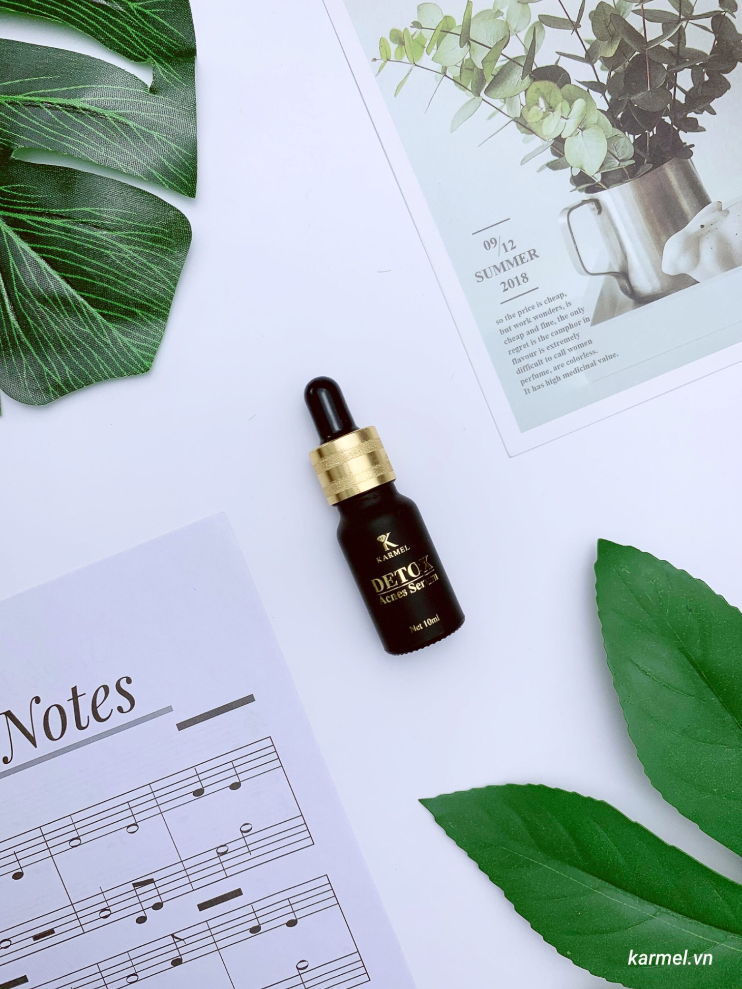 Serum loại bỏ mụn đầu đen bã nhờn dưỡng trắng da Detox Acnes Karmel