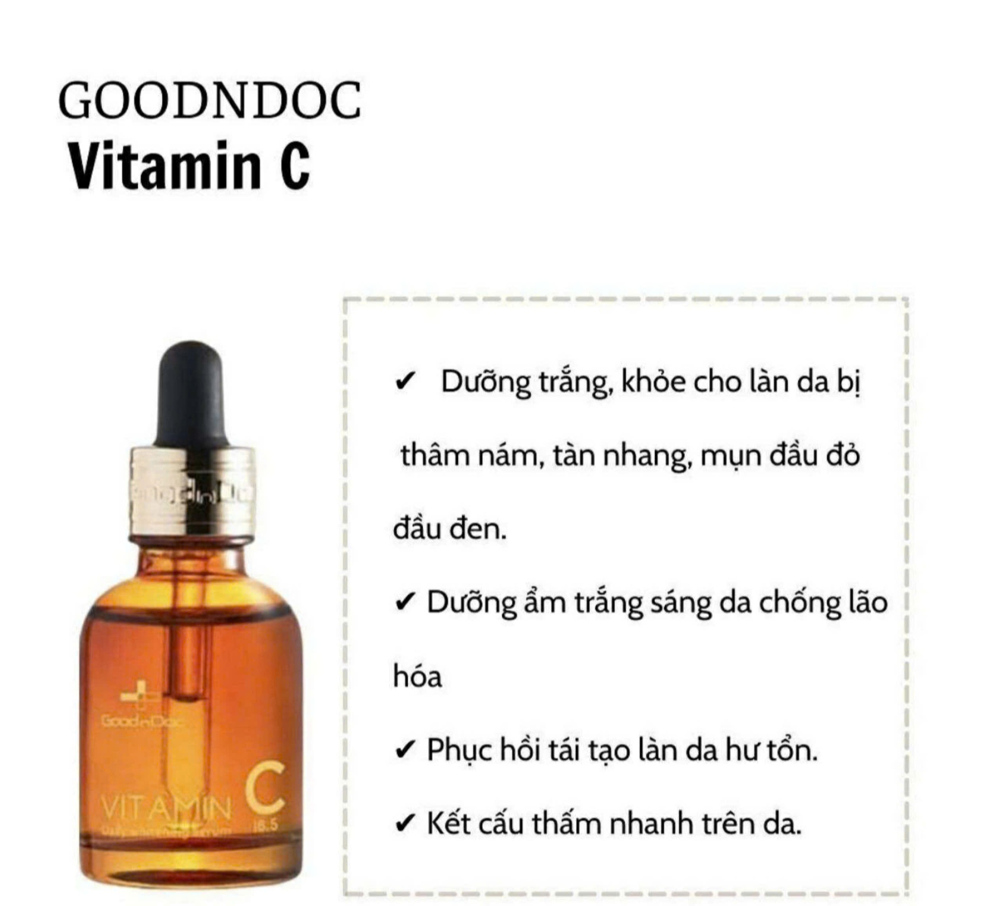 Tinh chất dưỡng sáng da mờ thâm Goodndoc Vitamin C- 16.5 Daily Whitening 30ml