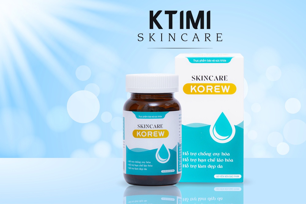 Viên uống trắng da mờ nám Skincare Korew hộp 60 viên